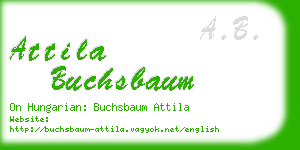 attila buchsbaum business card